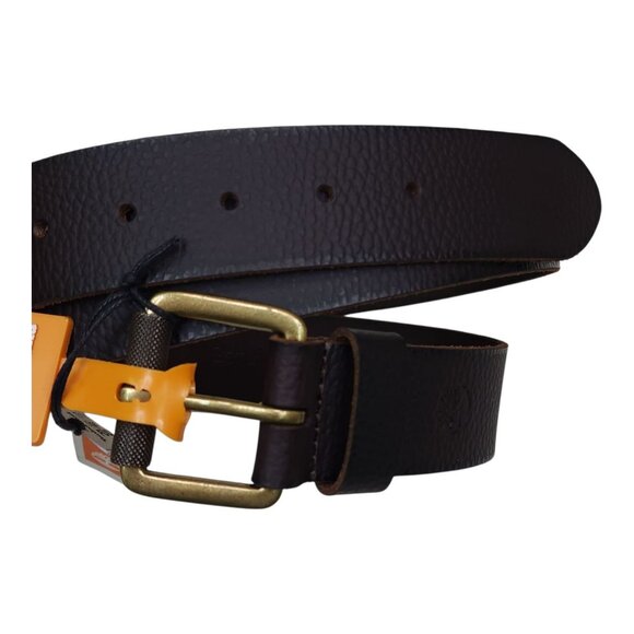 Timberland Mens Full Grain Leather Belt M 34/36 Brown Brass Buckle 1 1/2" Wide - Picture 16 of 16